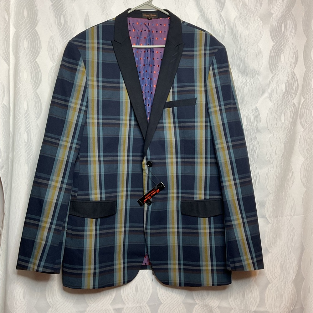 Bruno Conte by Don Jonathan plaid Blazer men's xl - Picture 2 of 10
